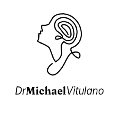 The stacked version of the Dr Michael Vitulano mark