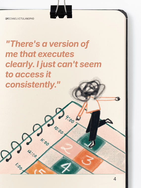 Instagram carousel slide 4 of 5, on what high performers think but never say